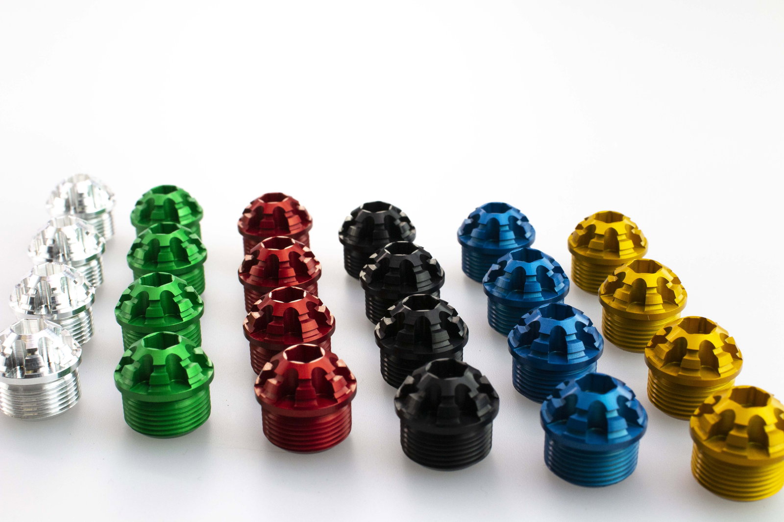 Milled footpeg end cap