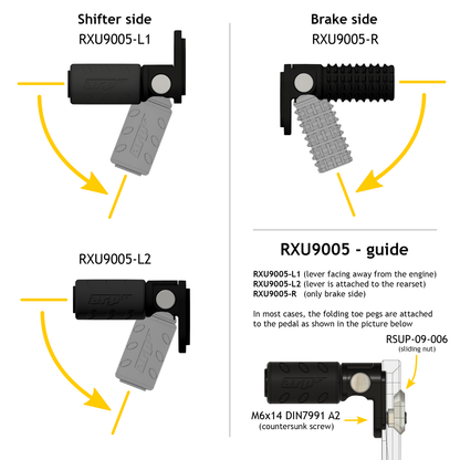 Toe peg - folding